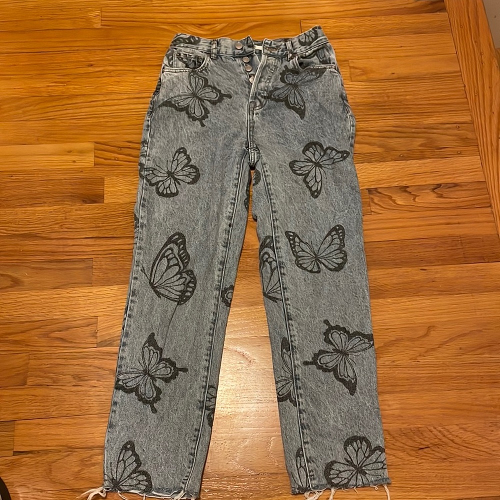 PacSun butterfly jeans